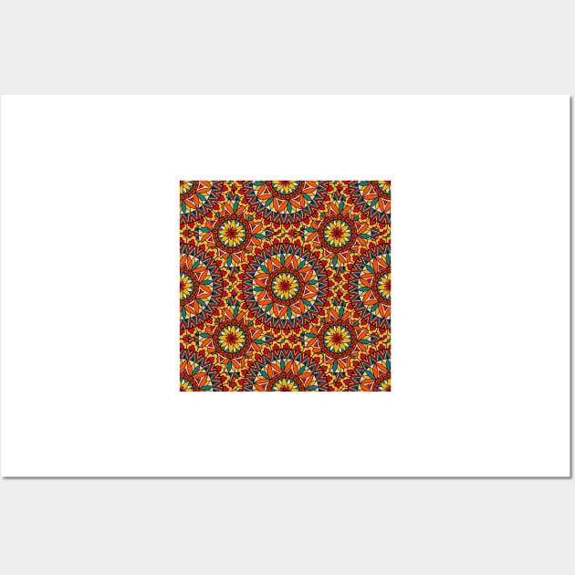 Abstract mosaic tile pattern Wall Art by TheSkullArmy